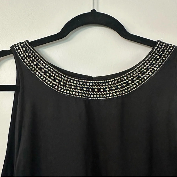 Old Navy Women’s Sleeveless Detailed Crewneck Lined Black Dress Size XXL GUC - Picture 3 of 9
